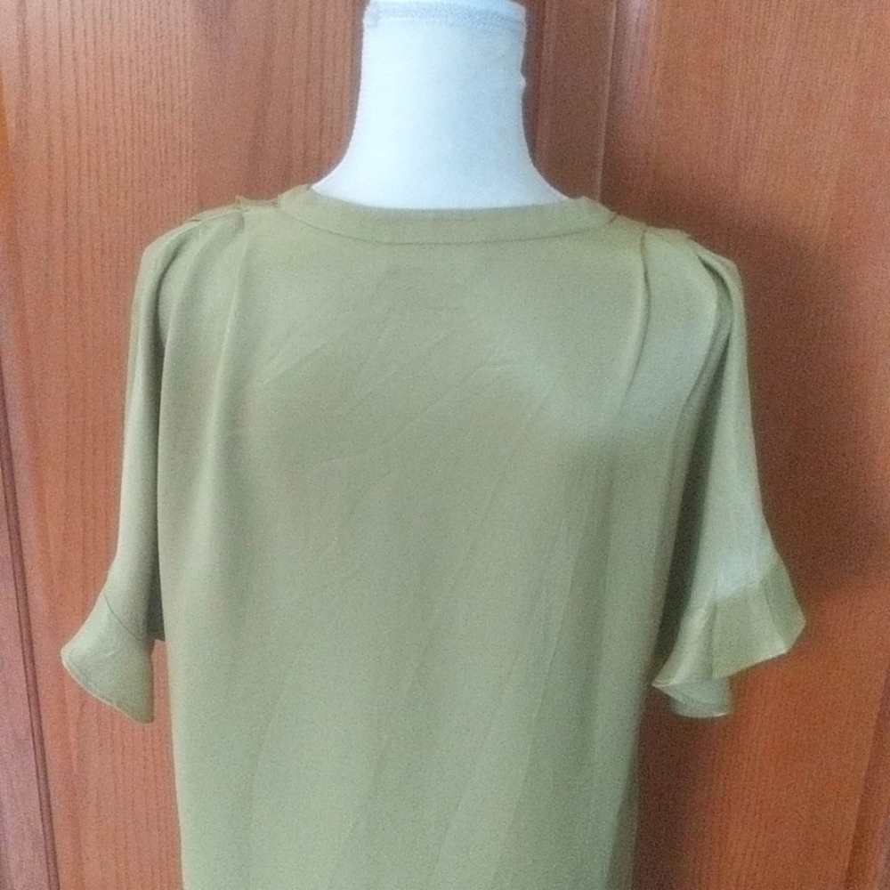 Lost April Drop Shoulder Ruffle Shirt Mini Dress - Picture 5 of 8